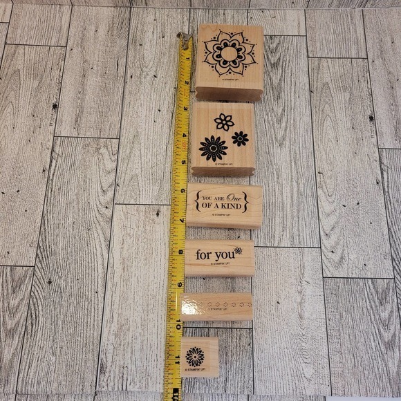 Stampin Up! One Of A Kind Set Of 6 Rubber Stamps Retired - Picture 4 of 6